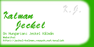 kalman jeckel business card